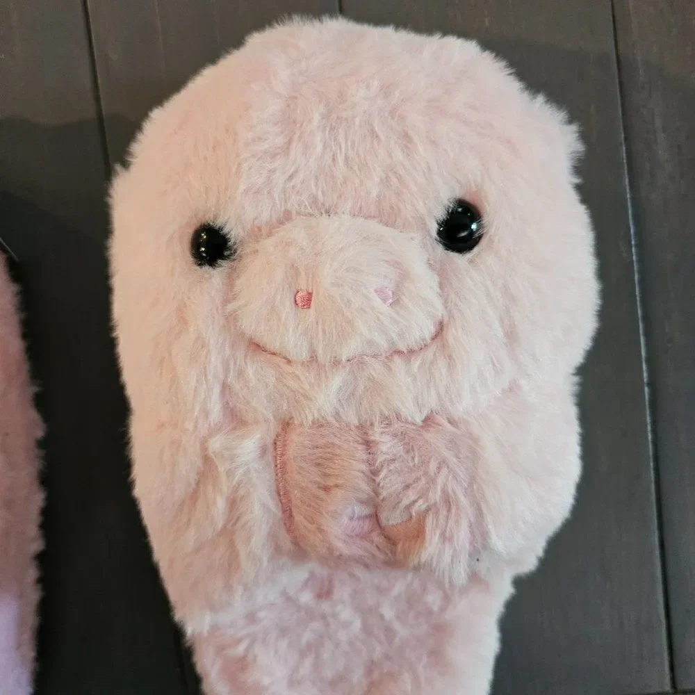 Girls Cute pig Animal Design Memory Foam Slippers Pink Size 2-3